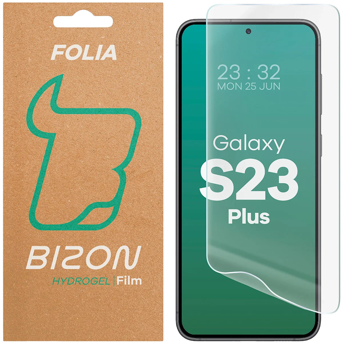 Hydrogel Folie für den Bildschirm für Galaxy S23 Plus, Bizon Film Hydrogel Front, 1 Stück