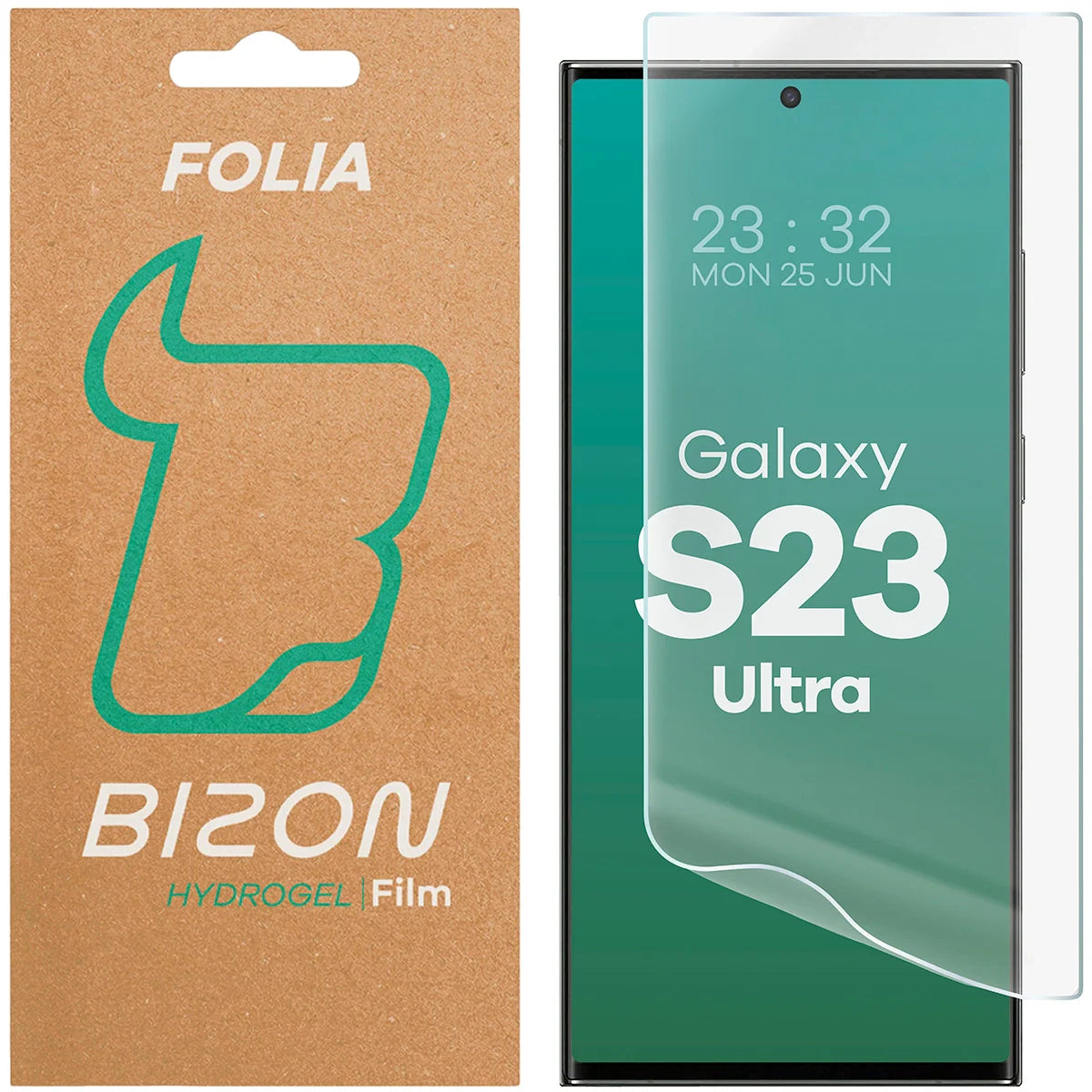 Hydrogel Folie für den Bildschirm für Galaxy S23 Ultra, Bizon Film Hydrogel Front, 1 Stück