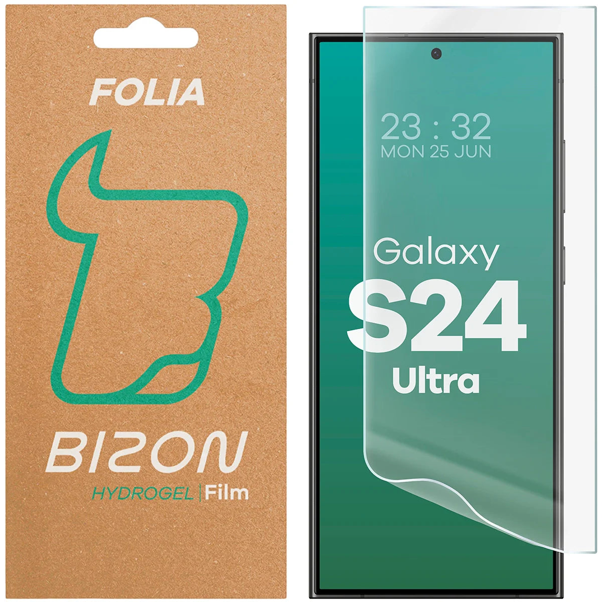 Hydrogel Folie für den Bildschirm für Galaxy S24 Ultra, Bizon Film Hydrogel Front, 1 Stück