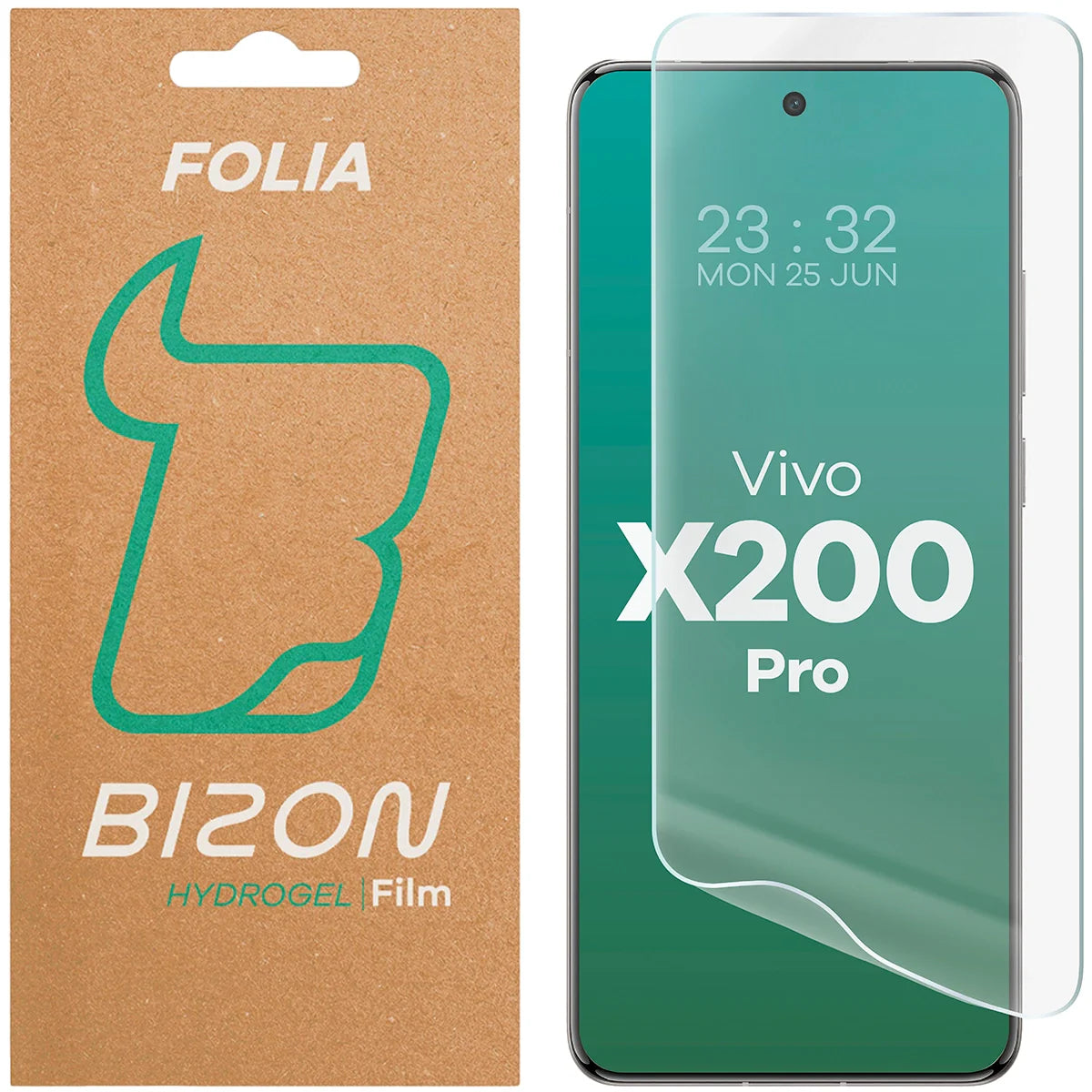 Hydrogel Folie für den Bildschirm für Vivo X200 Pro, Bizon Film Hydrogel Front, 1 Stück