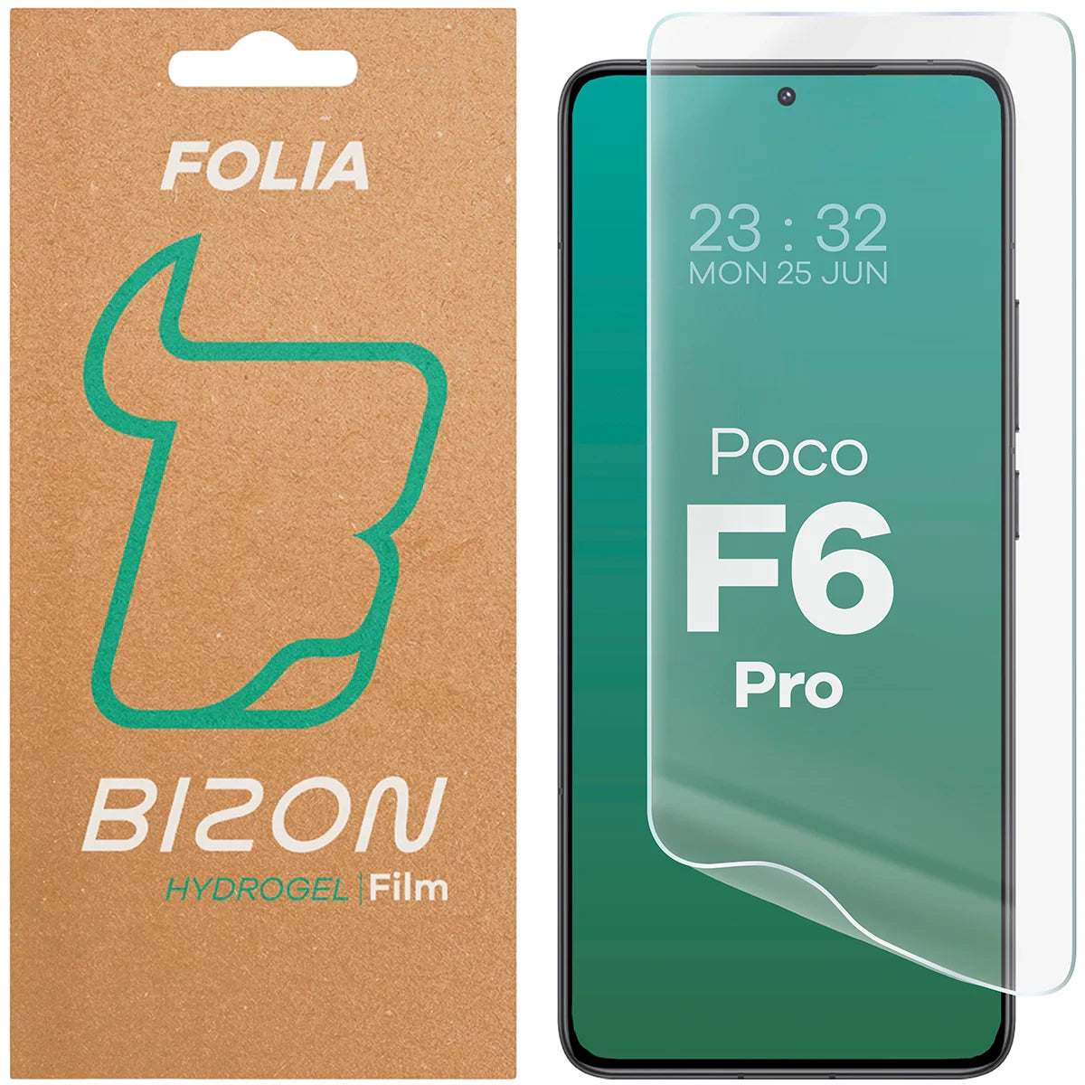 Hydrogel Folie für den Bildschirm für Xiaomi POCO F6 Pro, Bizon Film Hydrogel Front, 1 Stück
