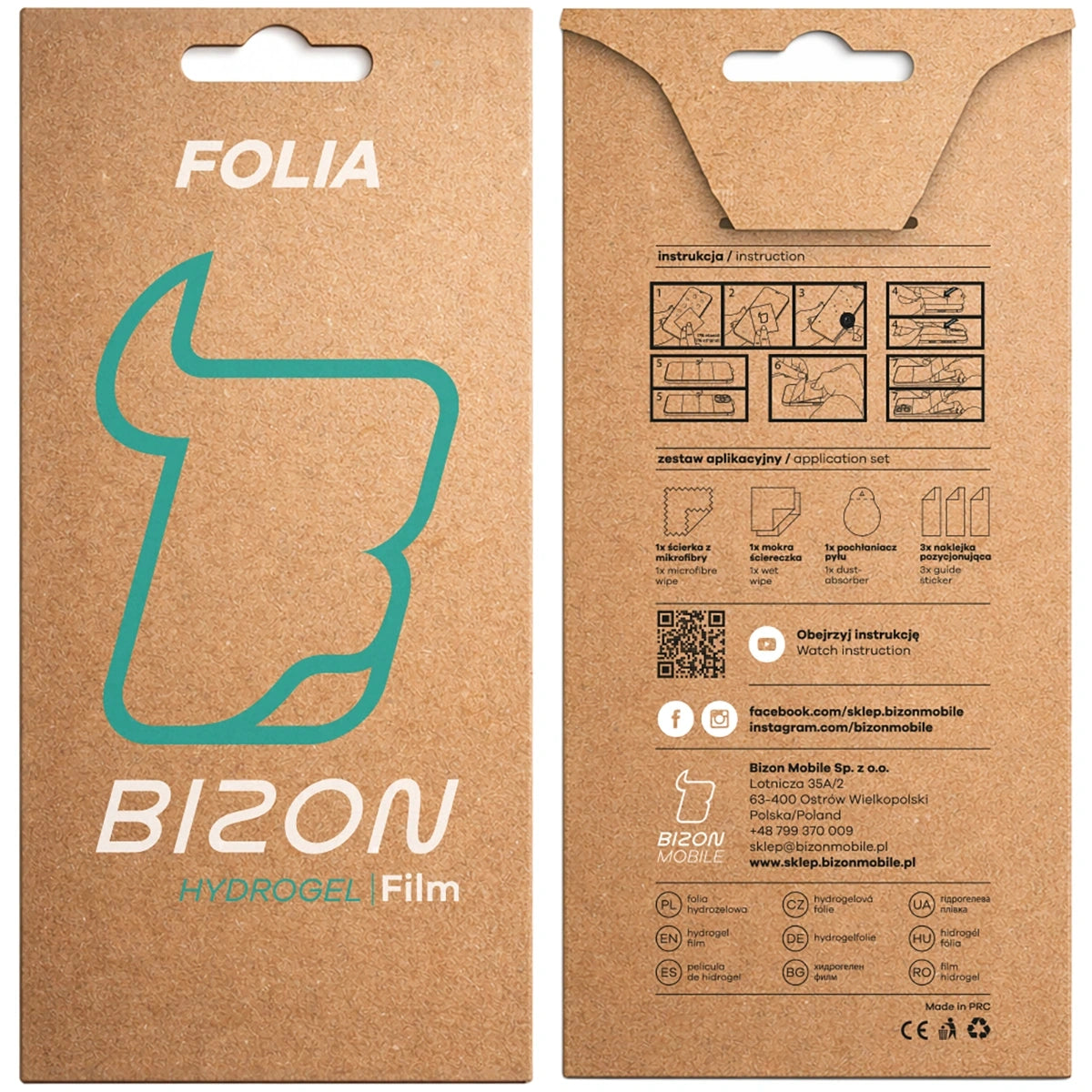 Hydrogel Folie für den Bildschirm für Xiaomi POCO F8 Ultra, Bizon Film Hydrogel Front, 1 Stück