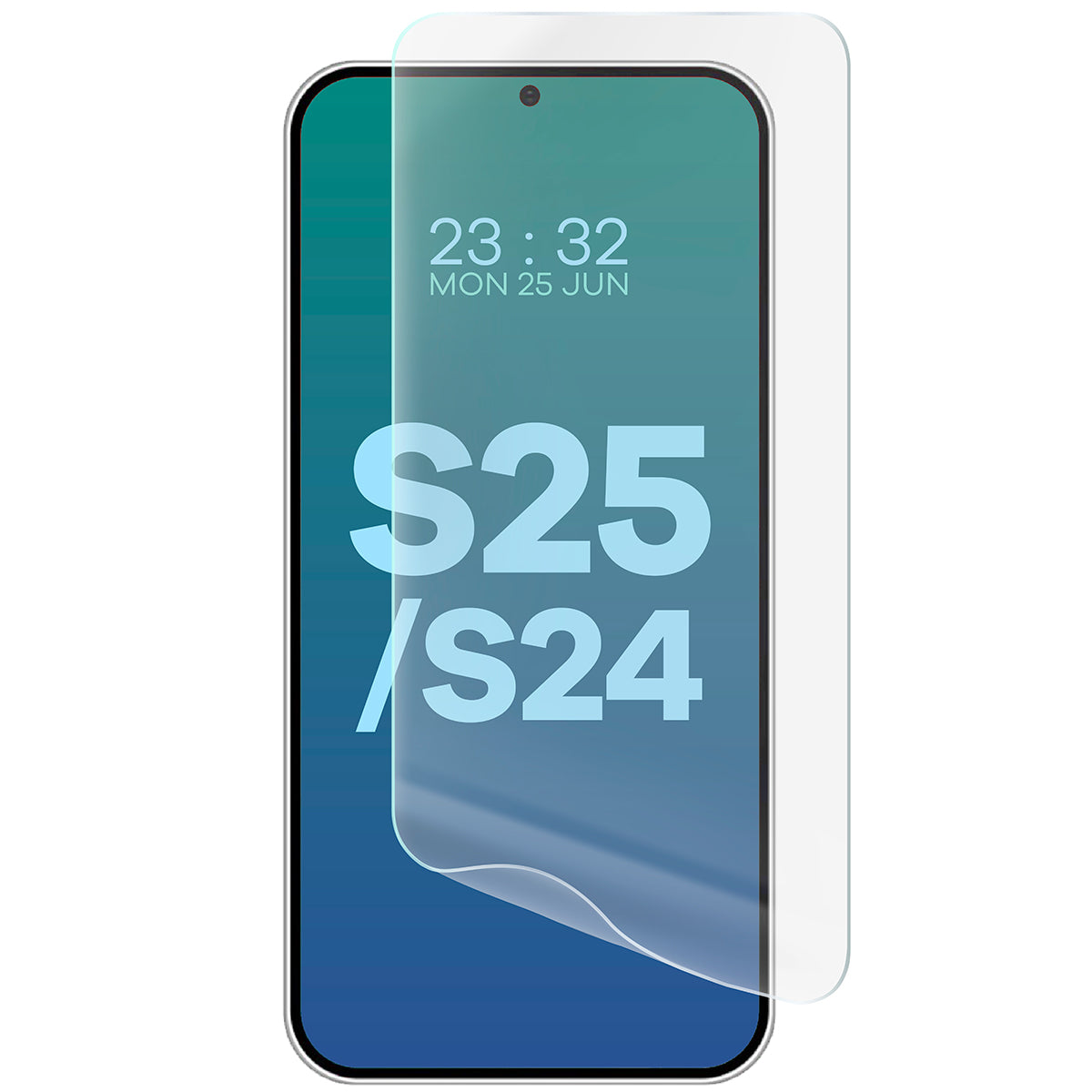 Hydrogel Folie für den Bildschirm für Galaxy S25 / S24, Bizon Film Hydrogel Front Duo, 2 Stück
