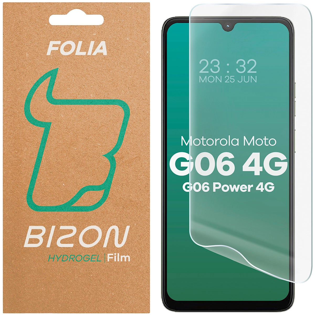 Hydrogel Folie für den Bildschirm für Motorola Moto G06/G06 Power, Bizon Film Hydrogel Front, 1 Stück