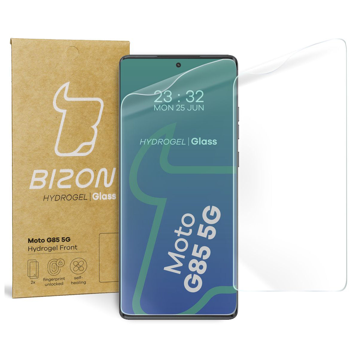Hydrogel Folie für den Bildschirm für Motorola Moto G85 5G, Bizon Film Hydrogel Front Duo, 2 Stück