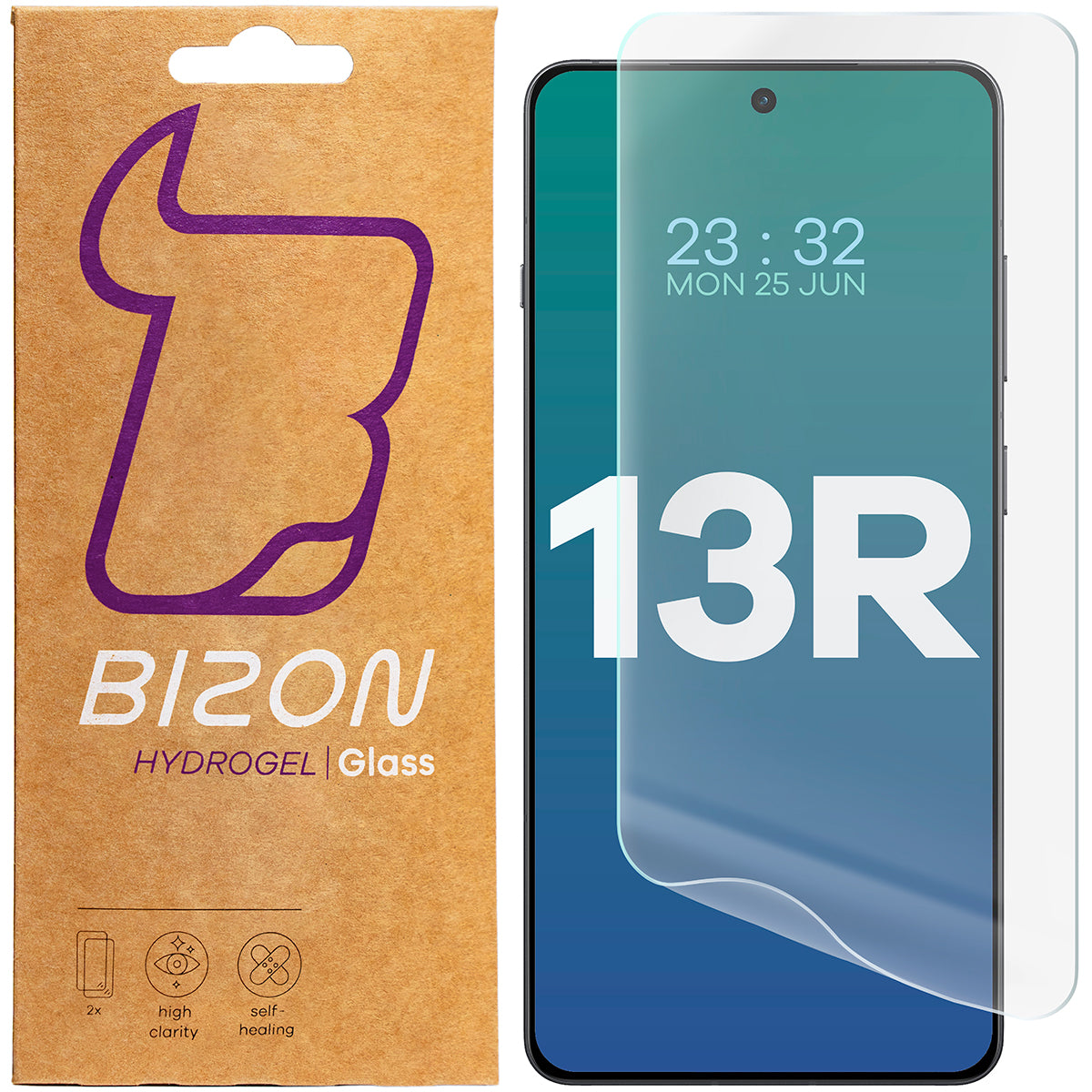 Hydrogel Folie für den Bildschirm für OnePlus 13R, Bizon Film Hydrogel Front Duo, 2 Stück