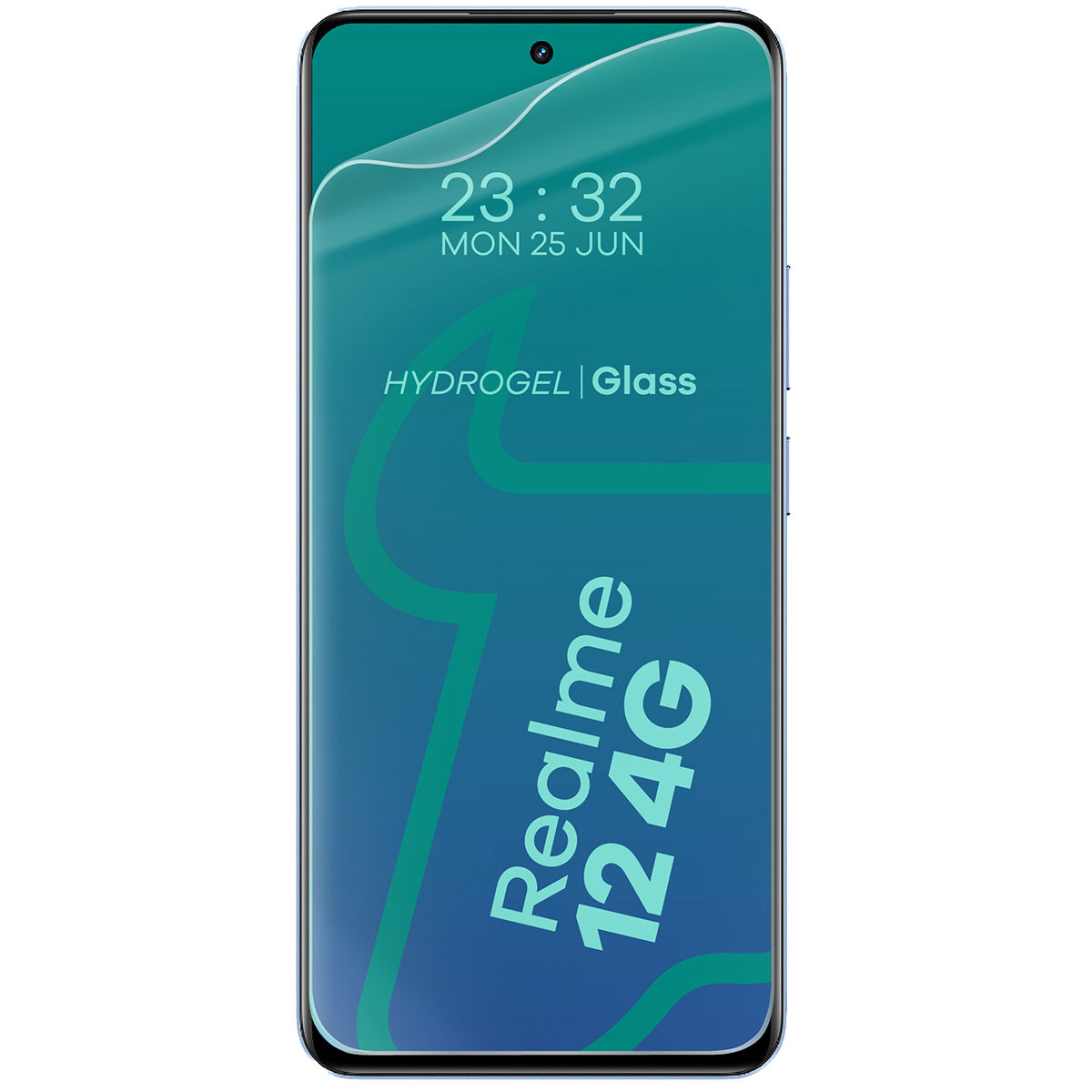 Hydrogel Folie für den Bildschirm für Realme 12 4G, Bizon Film Hydrogel Front, 2 Stück