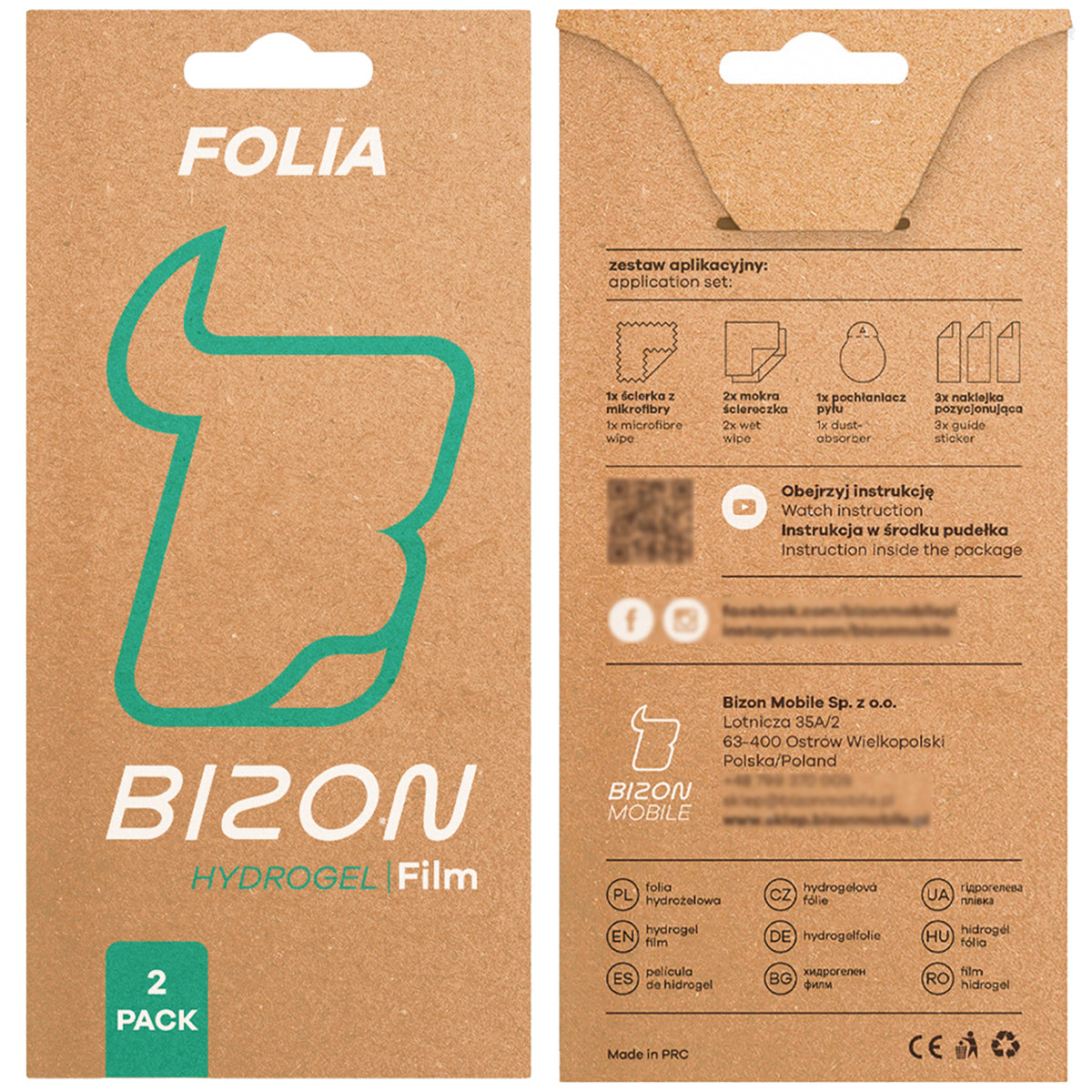 Hydrogel Folie für den Bildschirm für Motorola Edge 50 Neo, Bizon Film Hydrogel Front Duo, 2 Stück