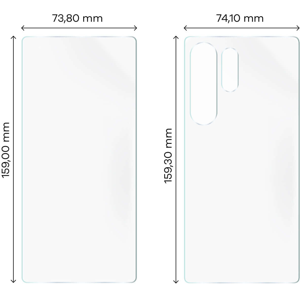 Hydrogel Folie für Display und Rückseite Bizon Film Hydrogel Pack für Galaxy S25 Ultra, 2 Stück