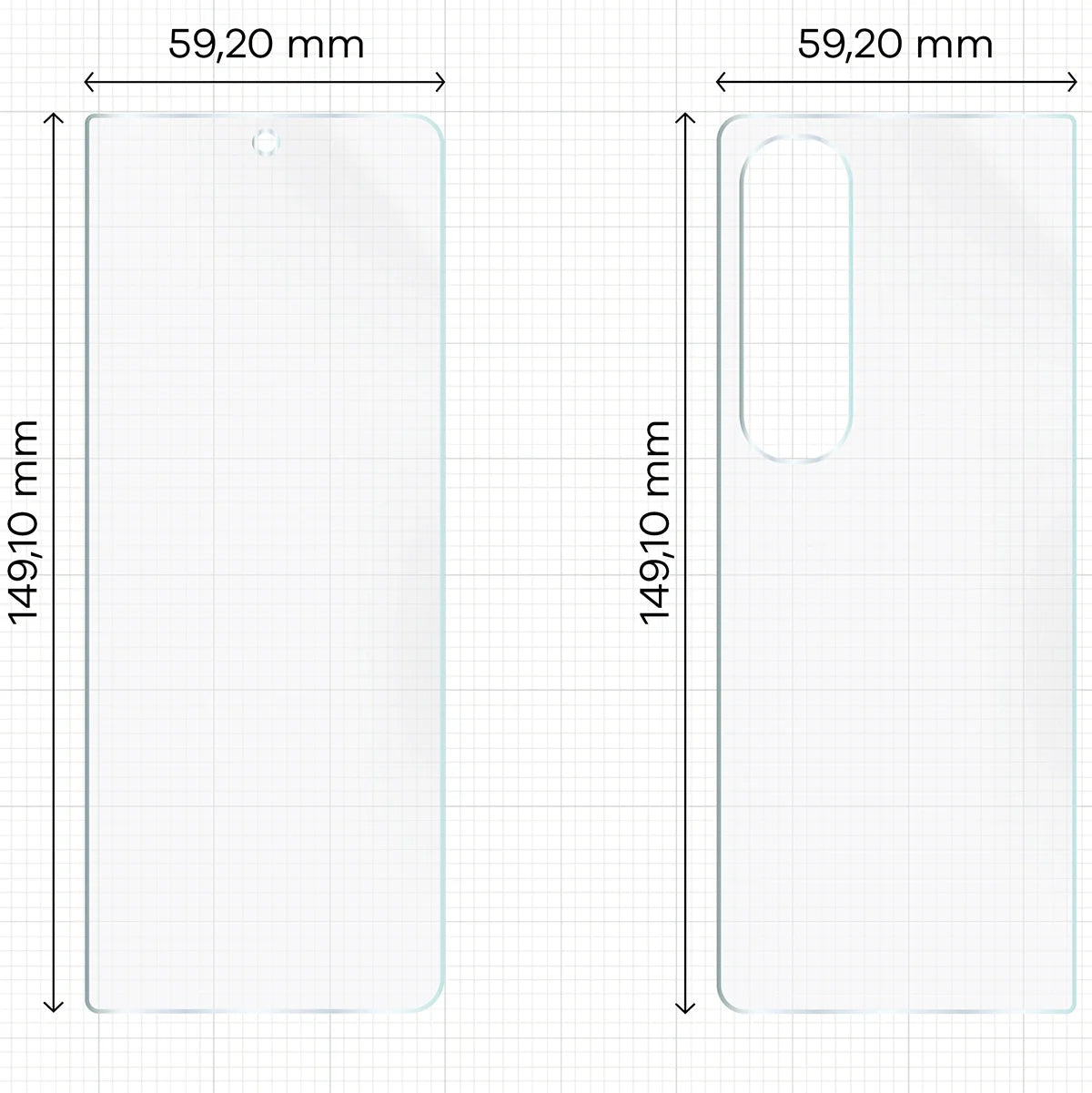 Hydrogel Folie für Display und Rückseite Bizon Film Hydrogel Pack für Galaxy Z Fold4, 2 Stück