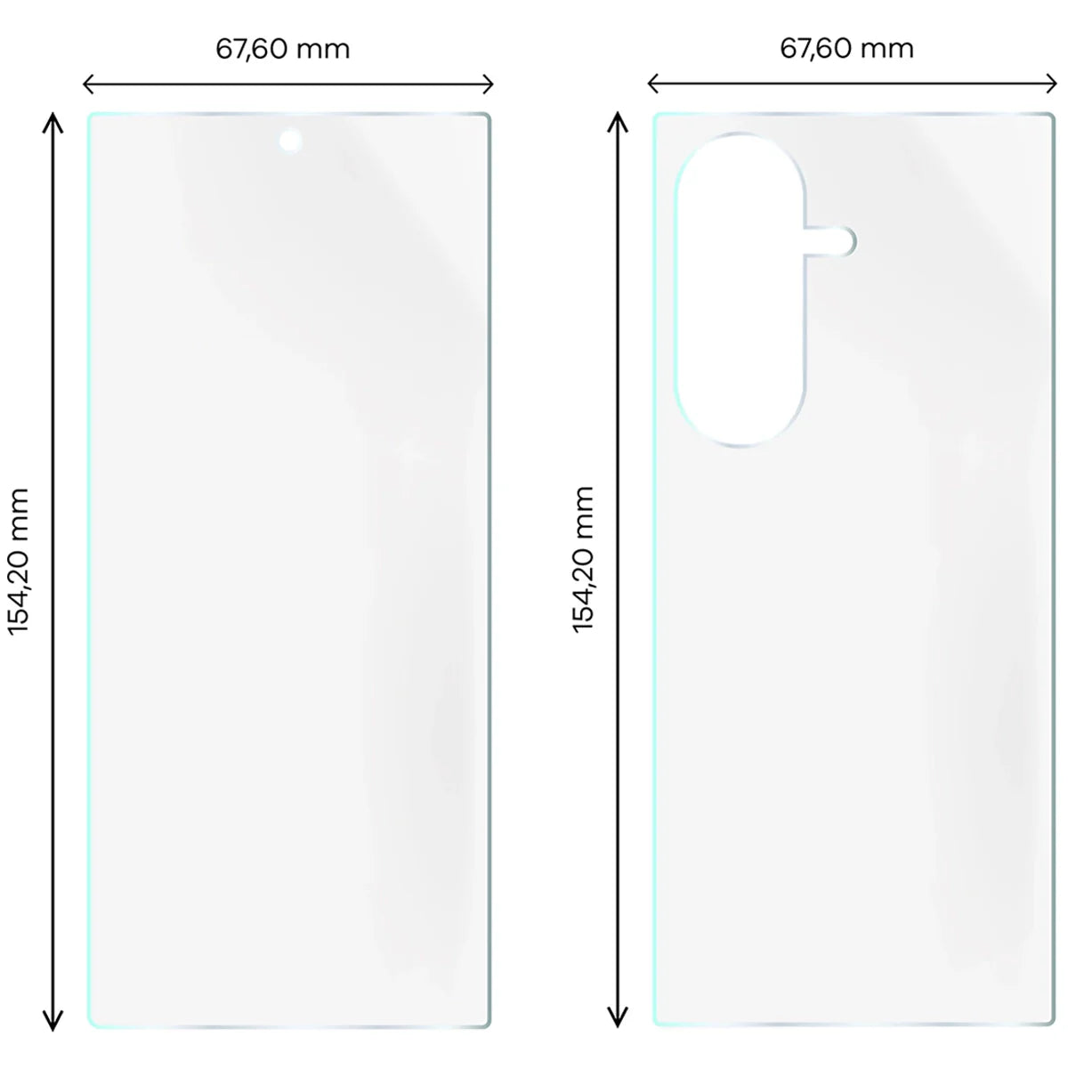 Hydrogel Folie für Display und Rückseite Bizon Film Hydrogel Pack für Galaxy Z Fold7, 2 Stück