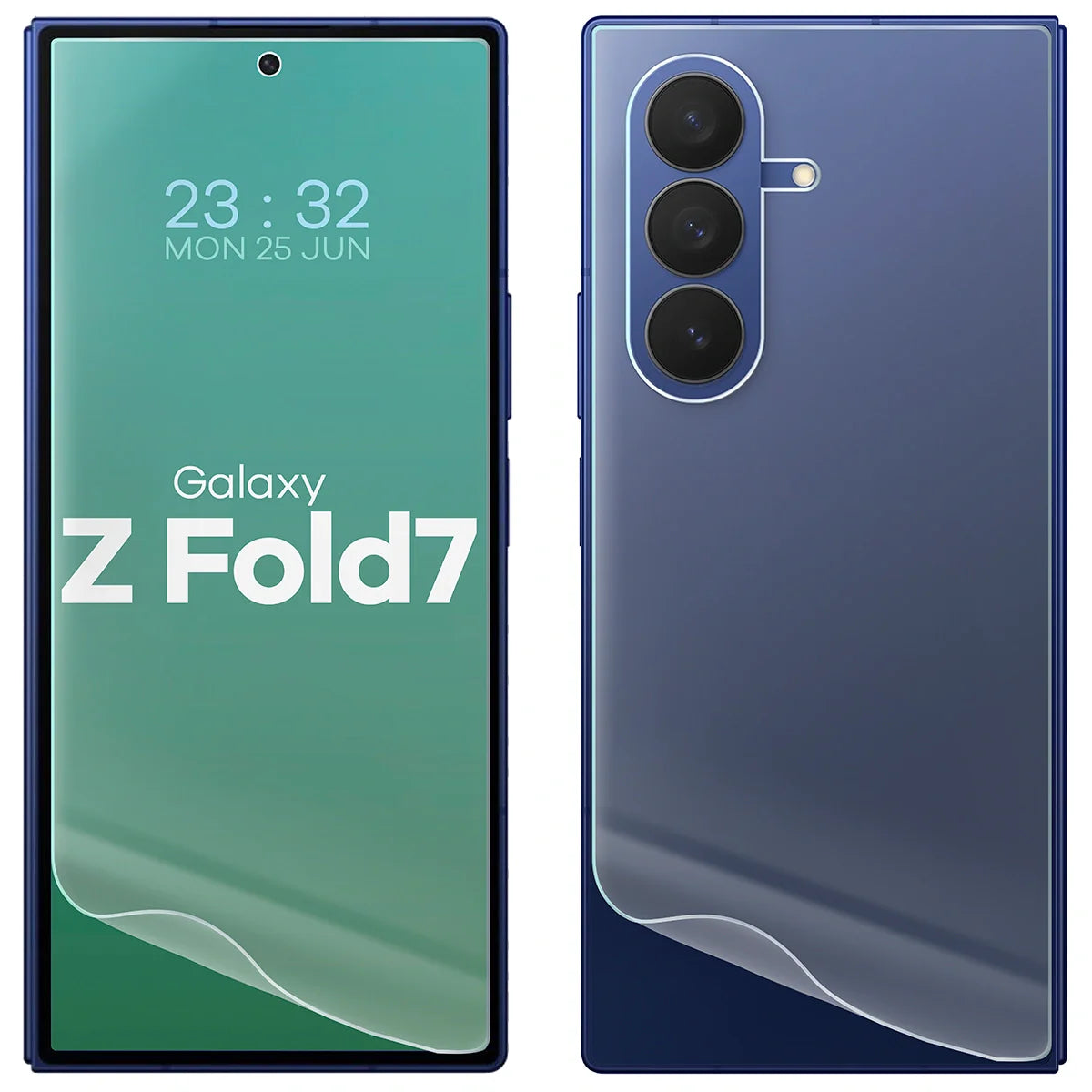 Hydrogel Folie für Display und Rückseite Bizon Film Hydrogel Pack für Galaxy Z Fold7, 2 Stück