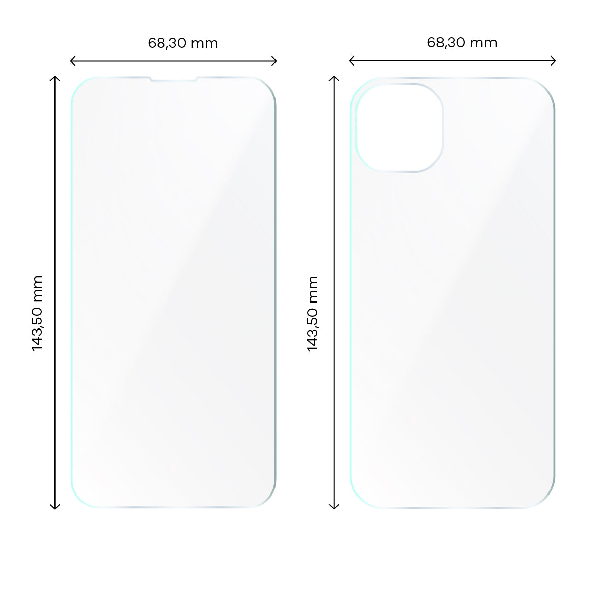 Hydrogel Folie für Display und Rückseite Bizon Film Hydrogel, iPhone 13, 2 Stück