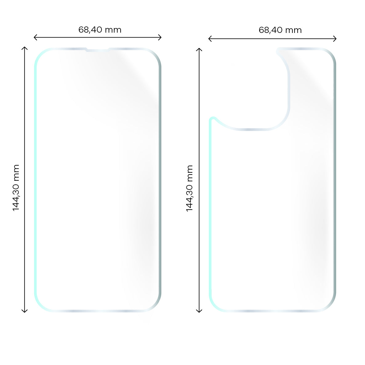 Hydrogel Folie für Display und Rückseite Bizon Film Hydrogel, iPhone 14 Pro, 2 Stück