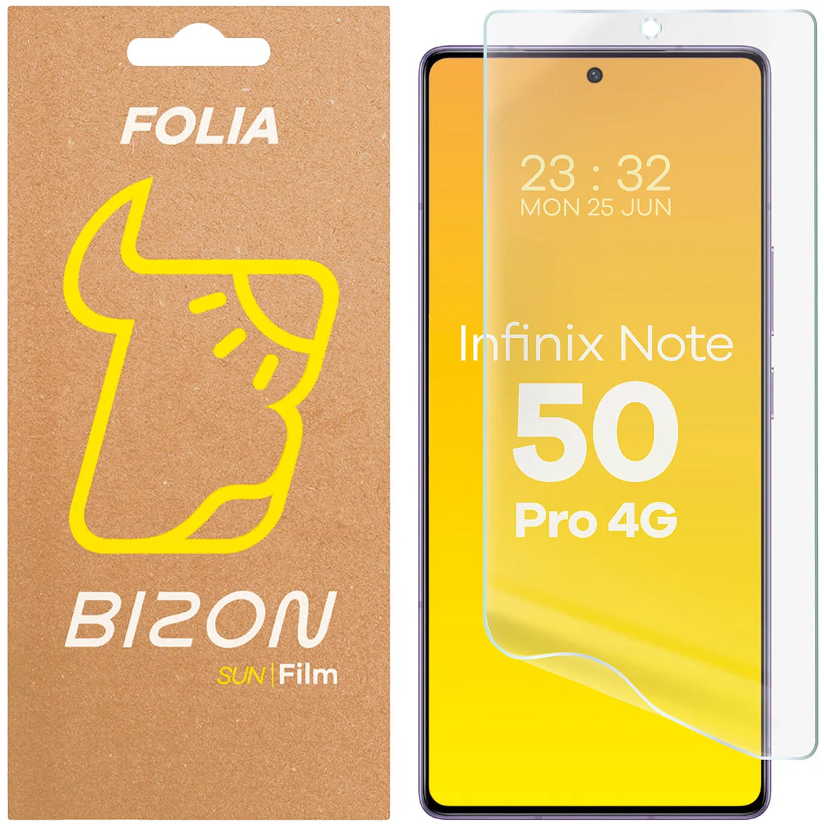 Matte Folie für Infinix Note 50 Pro 4G, Bizon Film Sun, 1 Stück