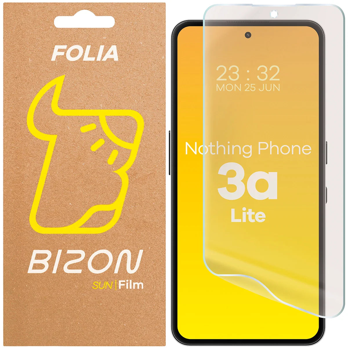 Matte Folie für Nothing Phone (3a) Lite, Bizon Film Sun, 1 Stück