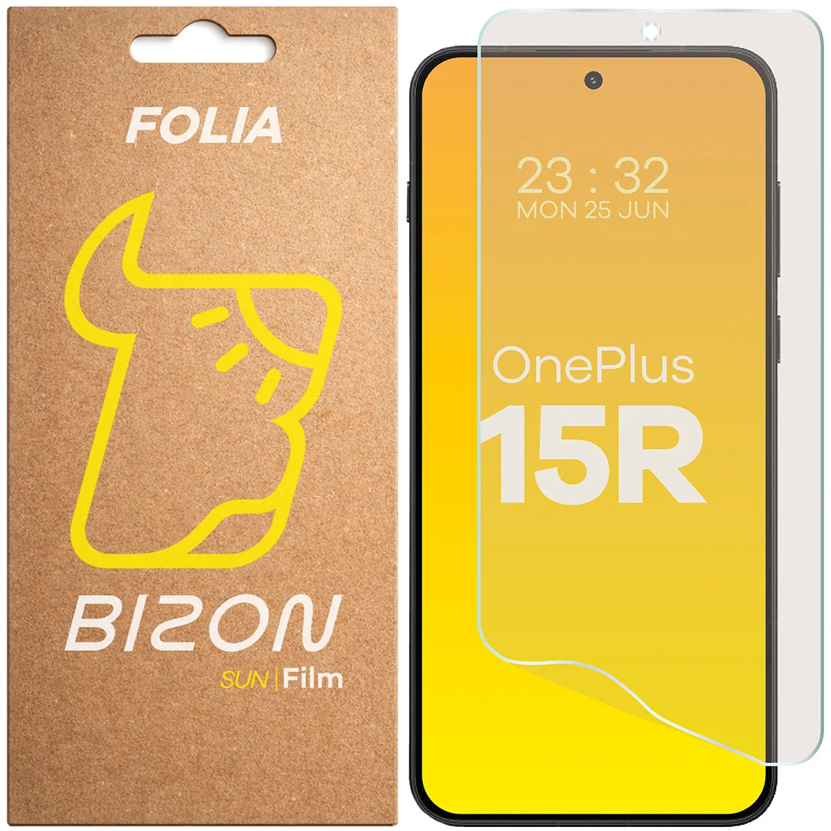 Matte Folie für OnePlus 15R, Bizon Film Sun, 1 Stück