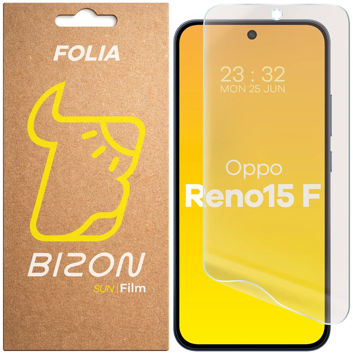 Matte Folie für Oppo Reno 15 F, Bizon Film Sun, 1 Stück