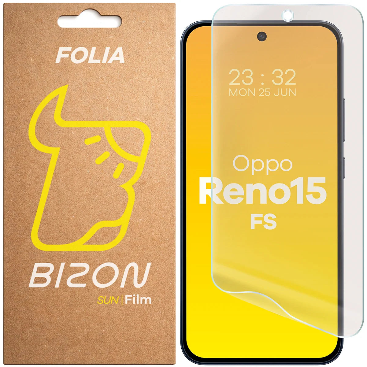 Matte Folie für Oppo Reno 15 FS, Bizon Film Sun, 1 Stück