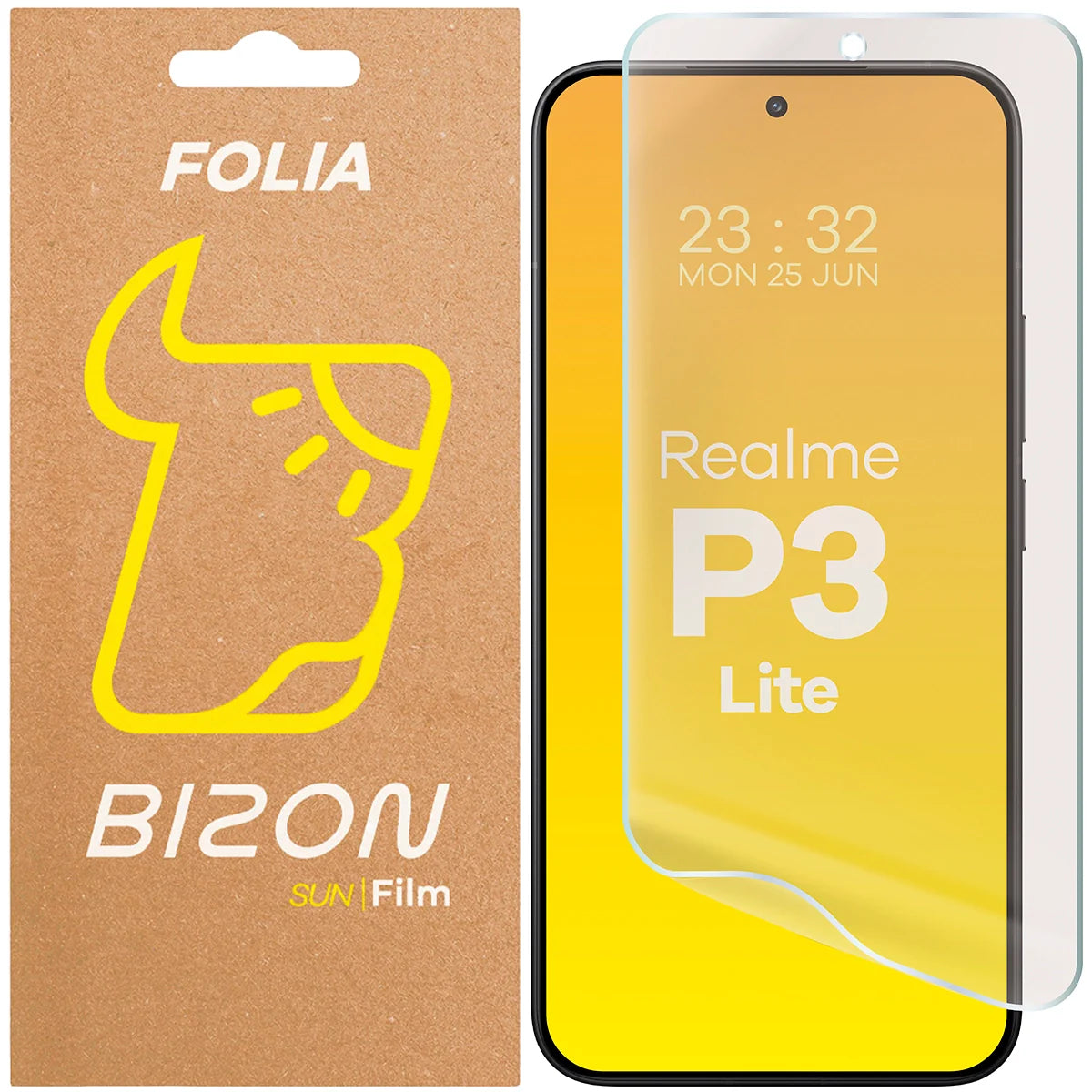 Matte Folie für Realme P3 Lite, Bizon Film Sun, 1 Stück