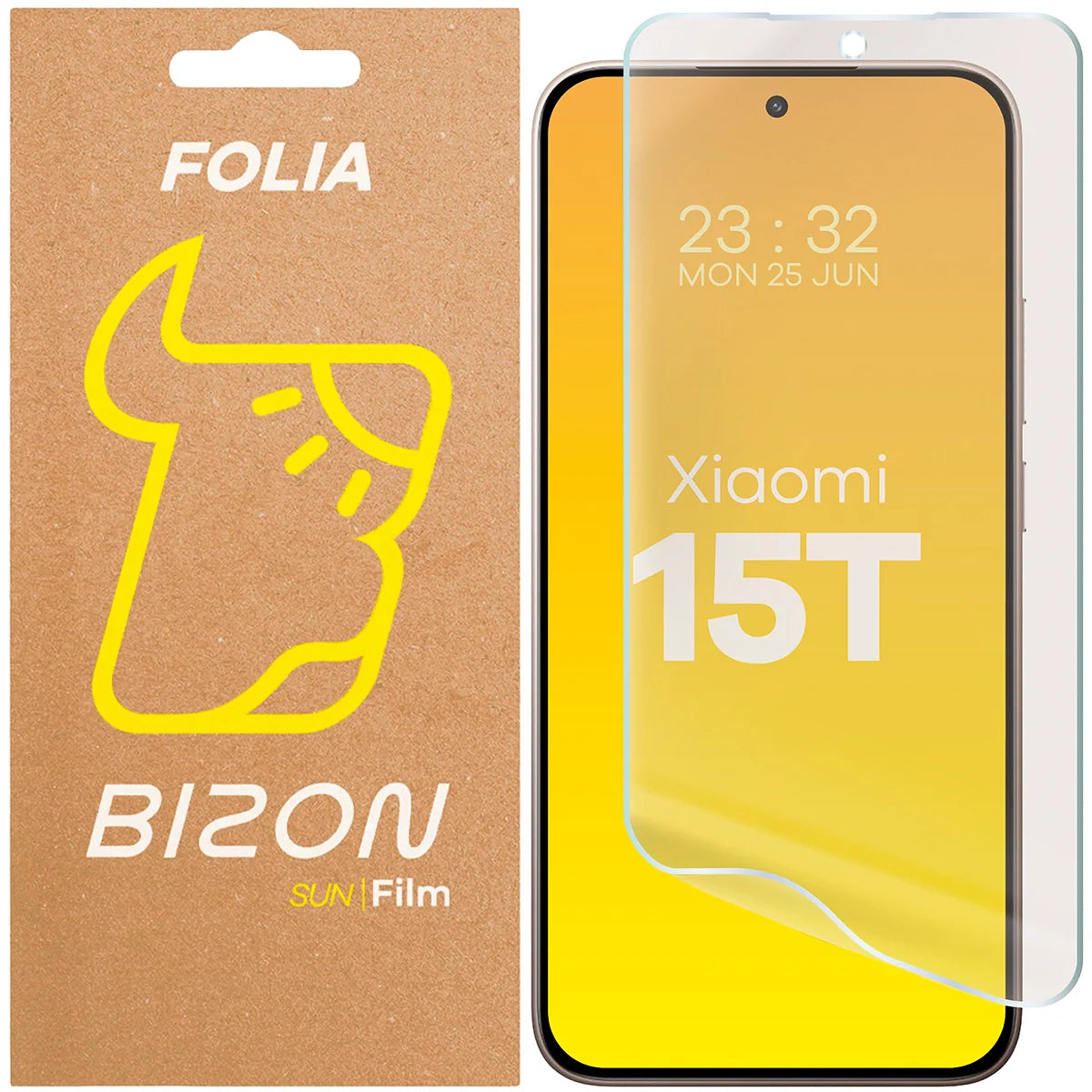 Matte Folie für Xiaomi 15T, Bizon Film Sun, 1 Stück