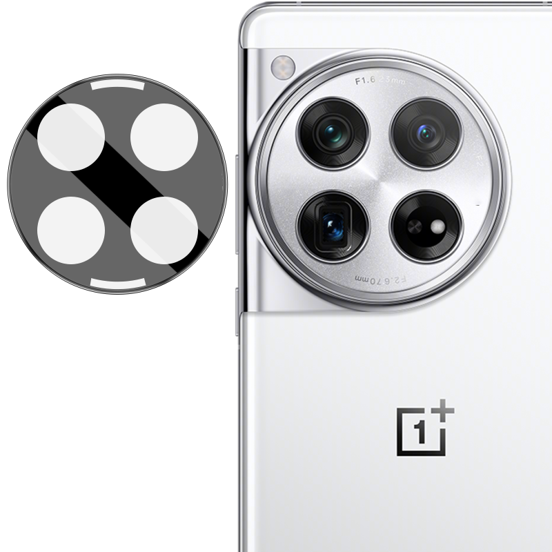 Gehärtetes Glas für die Kamera für OnePlus 12R, Bizon Glass Silk Lens, 2 Stück