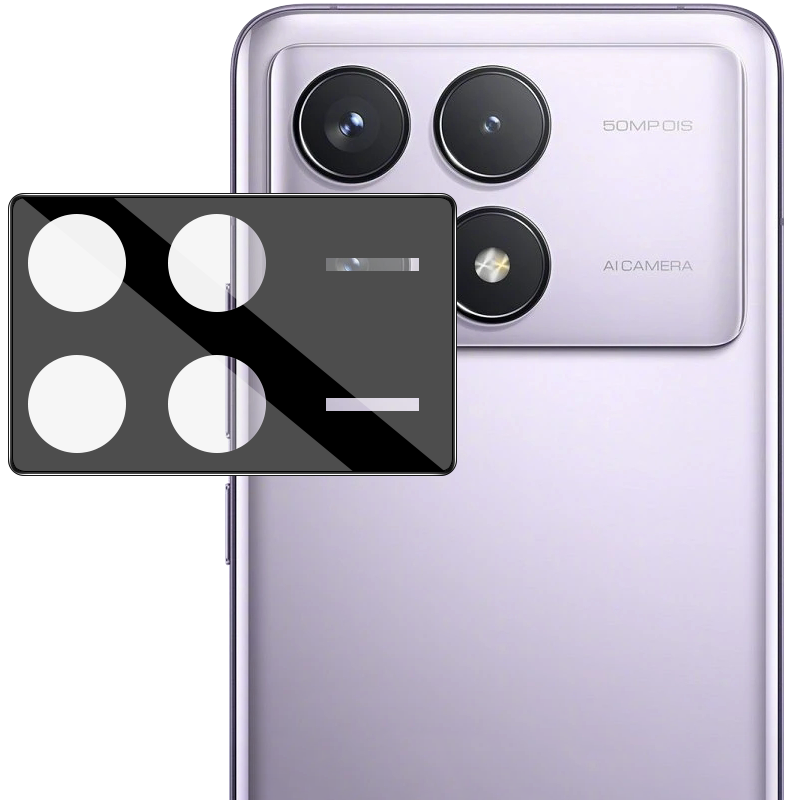 Gehärtetes Glas für die Kamera für Xiaomi Poco X6 Pro / Poco F6 Pro, Bizon Glass Silk Lens, 2 Stück