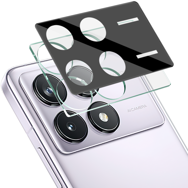 Gehärtetes Glas für die Kamera für Xiaomi Poco X6 Pro / Poco F6 Pro, Bizon Glass Silk Lens, 2 Stück