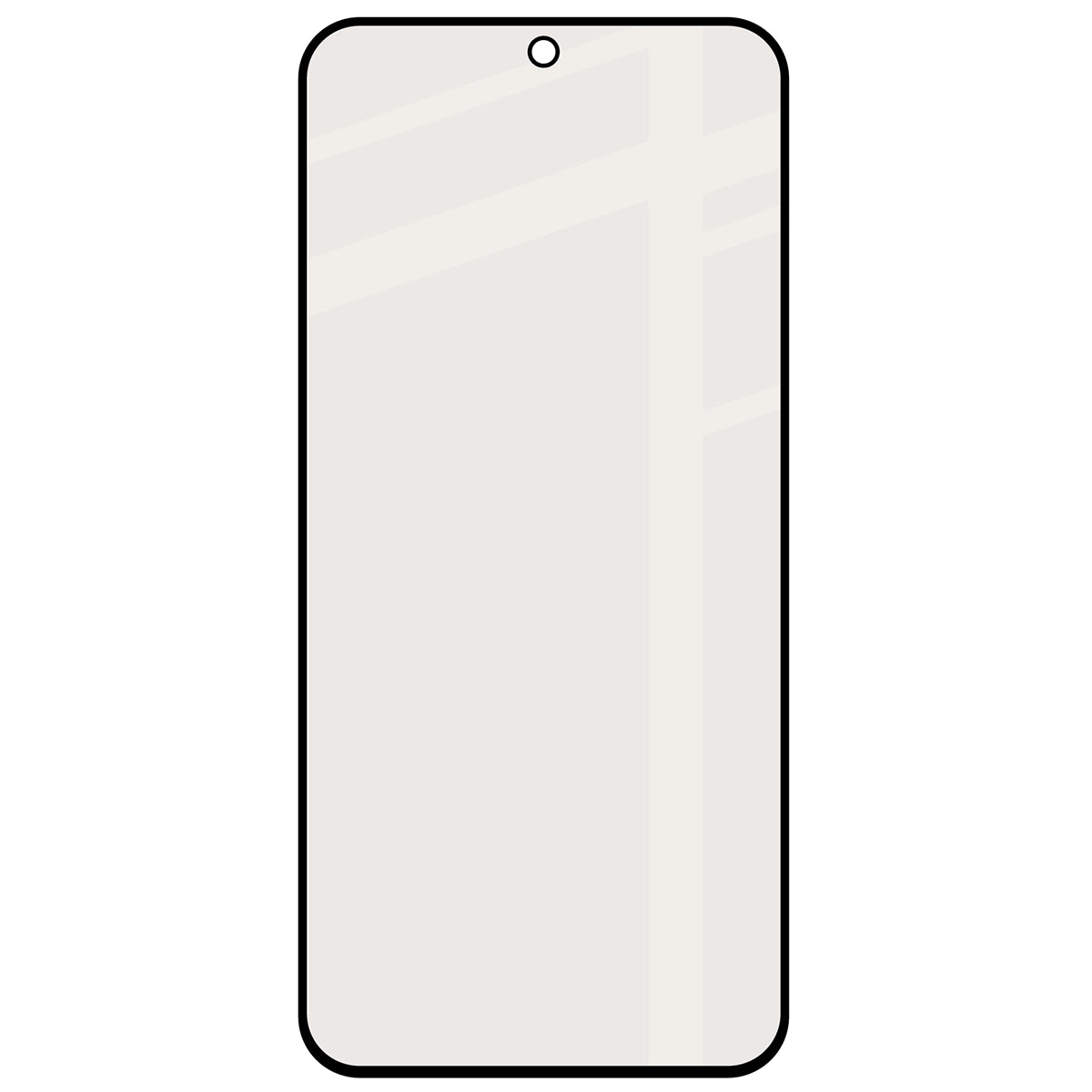 Mattes Hartglas für Oppo Reno16 / Reno16 Pro 5G, Bizon Glass Matte, Schwarzer Rahmen