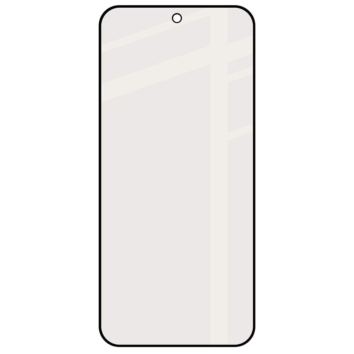 Mattes Hartglas für Oppo Reno16 F / Reno16 FS 5G, Bizon Glass Matte, Schwarzer Rahmen