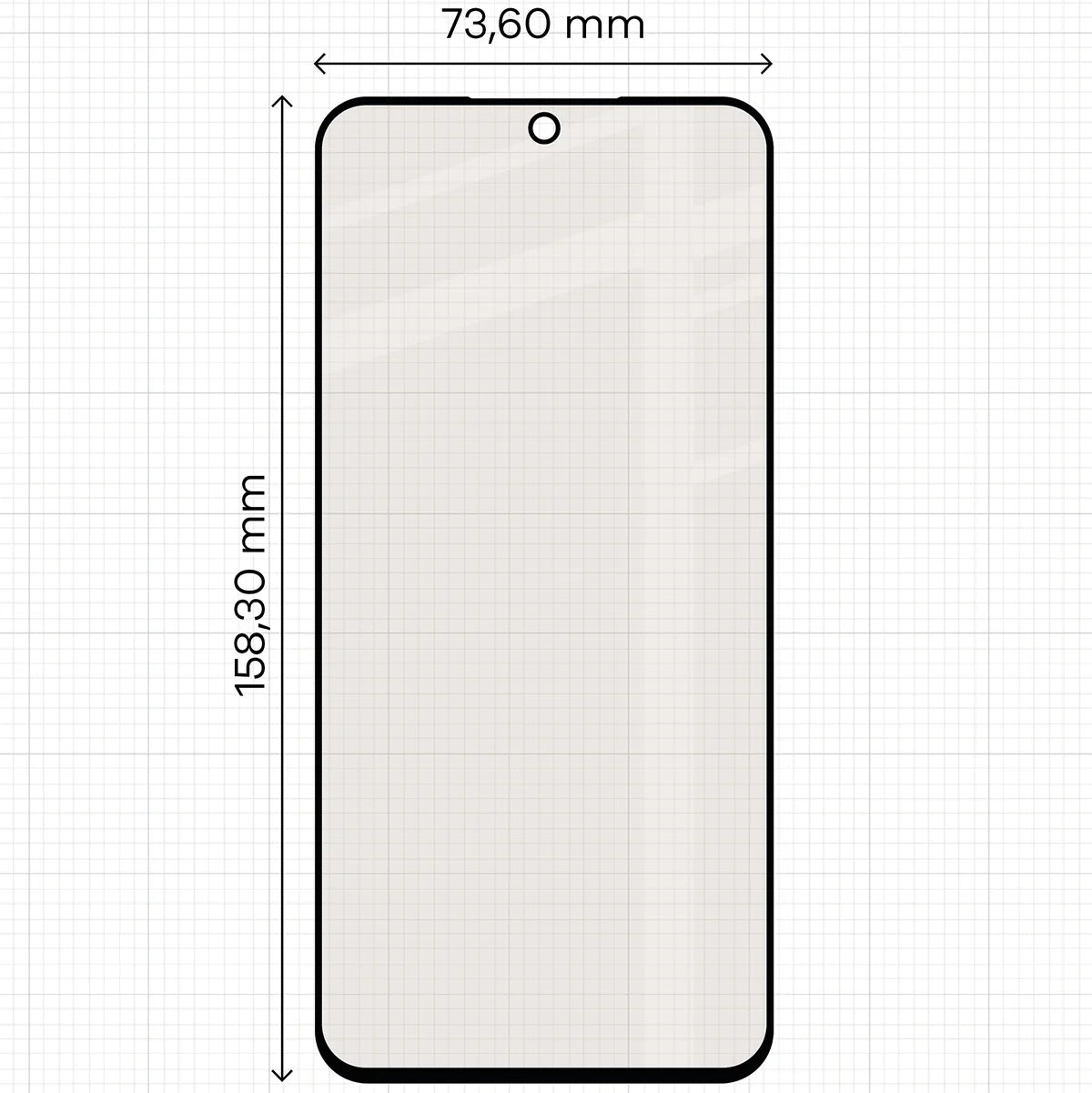 Mattes Hartglas für Galaxy A56 5G, Bizon Glass Matte, Schwarzer Rahmen