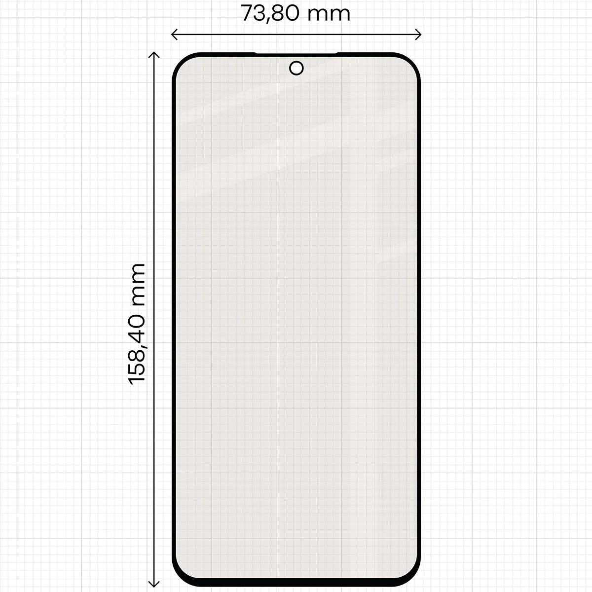 Mattes Hartglas für Galaxy A57 5G, Bizon Glass Matte, Schwarzer Rahmen