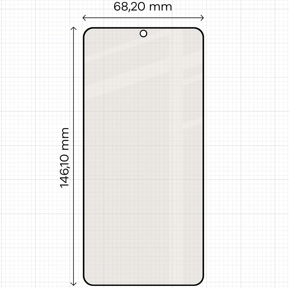Mattes Hartglas für Galaxy S26, Bizon Glass Matte, Schwarzer Rahmen