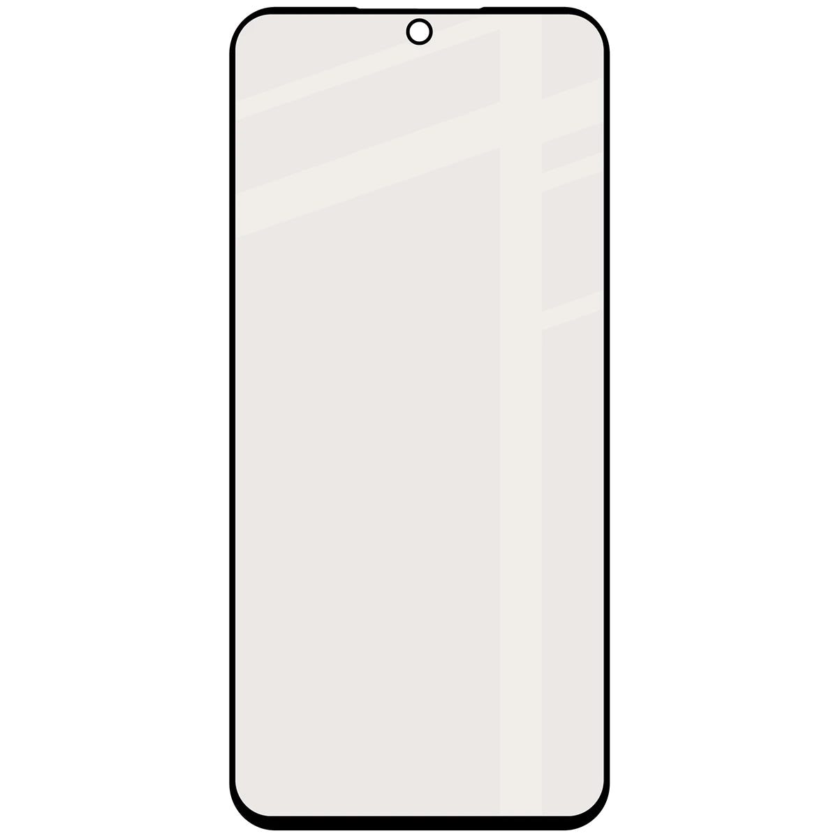 Mattes Hartglas für Galaxy S26 FE / S25 FE, Bizon Glass Matte, Schwarzer Rahmen (4/4)