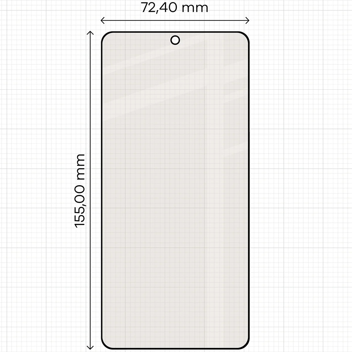 Mattes Hartglas für Galaxy S26 Plus / S25 Edge, Bizon Glass Matte, Schwarzer Rahmen