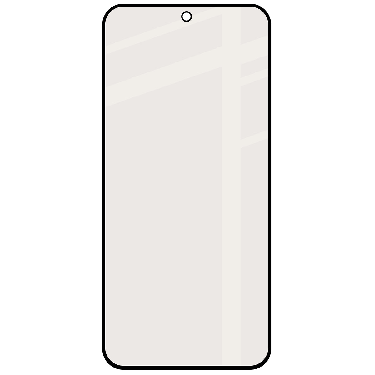 Mattes Hartglas für Vivo X300 FE, Bizon Glass Matte, Schwarzer Rahmen