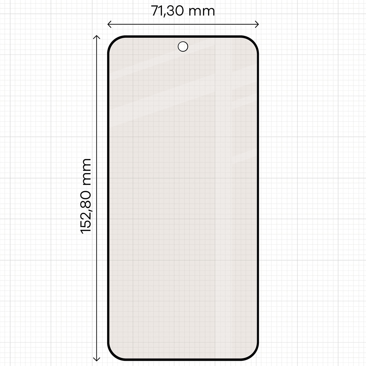 Mattes Hartglas für Xiaomi POCO X8 Pro, Bizon Glass Matte, Schwarzer Rahmen