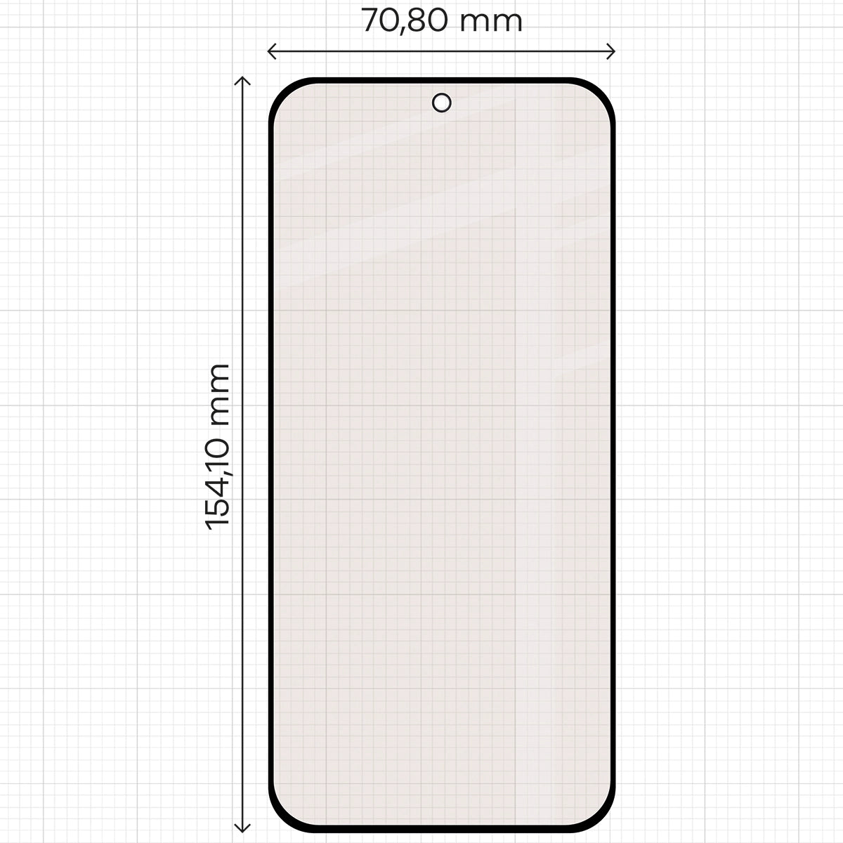 Mattes Hartglas für Vivo V70 5G, Bizon Glass Matte Duo, Schwarzer Rahmen, 2 Stück