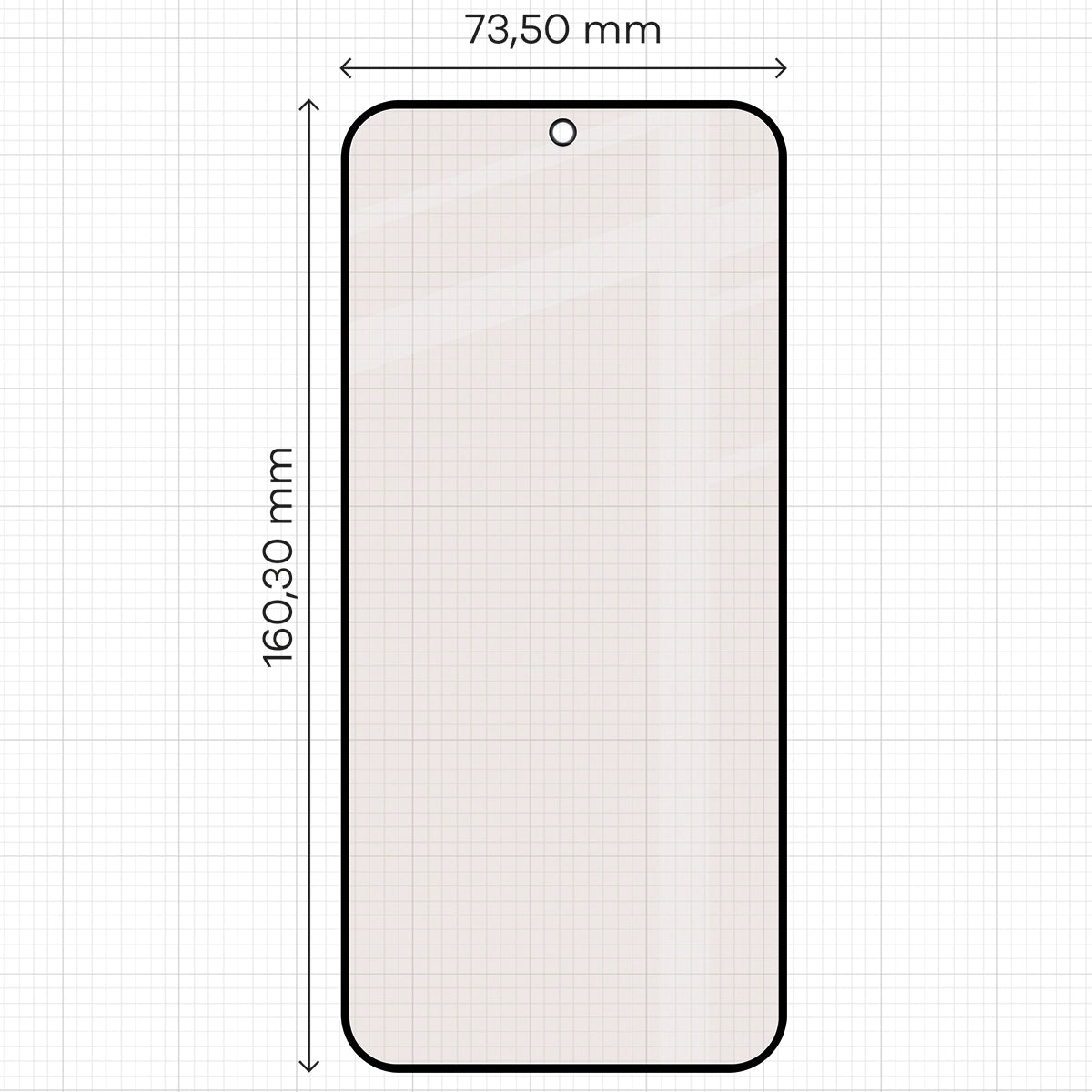Mattes Hartglas für Vivo V70 FE 5G, Bizon Glass Matte Duo, Schwarzer Rahmen, 2 Stück