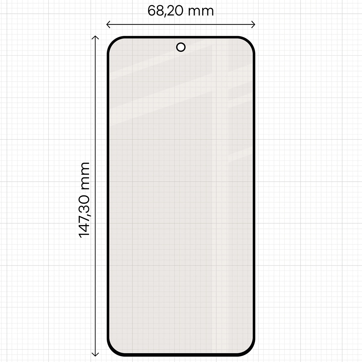 Mattes Hartglas für Vivo X300 FE, Bizon Glass Matte Duo, Schwarzer Rahmen, 2 Stück