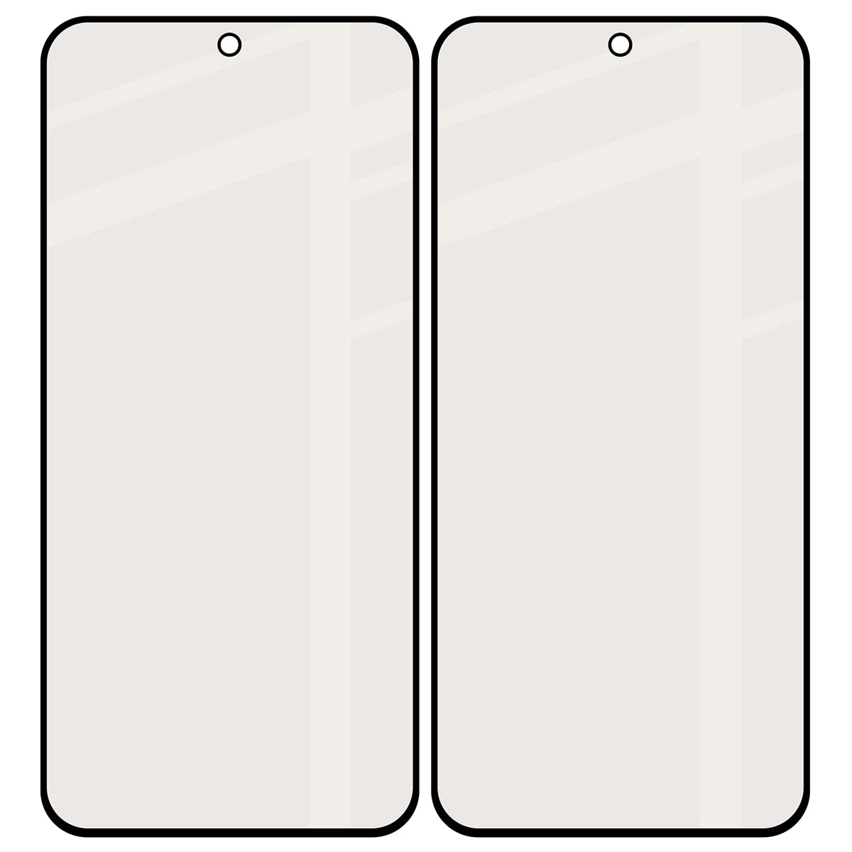 Mattes Hartglas für Vivo X300 FE, Bizon Glass Matte Duo, Schwarzer Rahmen, 2 Stück