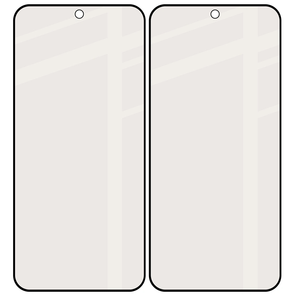 Mattes Hartglas für Xiaomi POCO X8 Pro, Bizon Glass Matte Duo, Schwarzer Rahmen, 2 Stück
