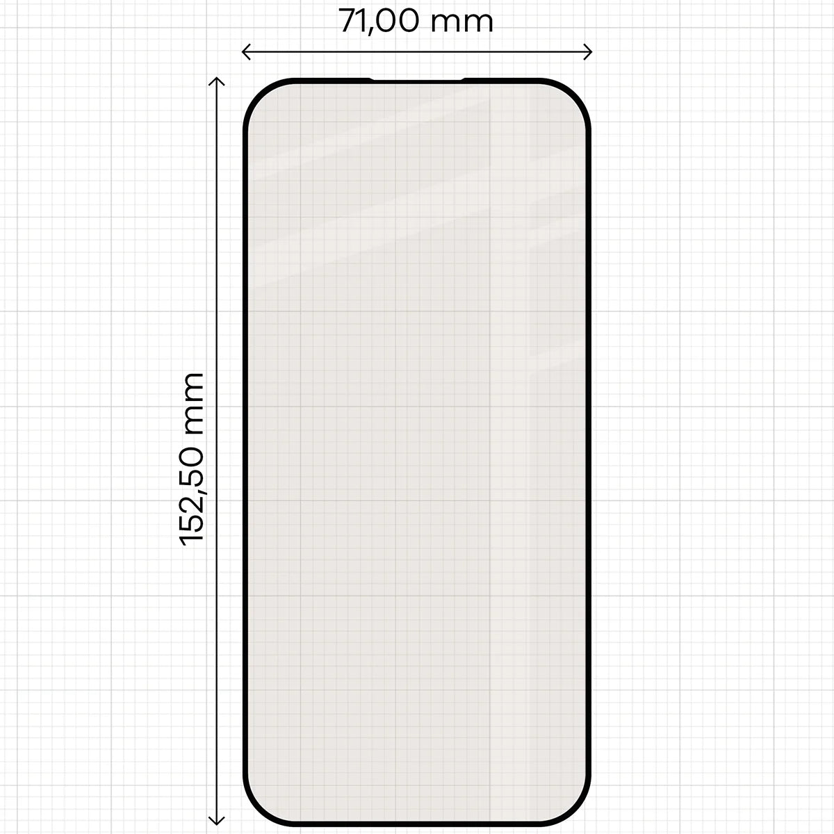 Mattes Hartglas für iPhone Air, Bizon Glass Matte Duo, Schwarzer Rahmen, 2 Stück