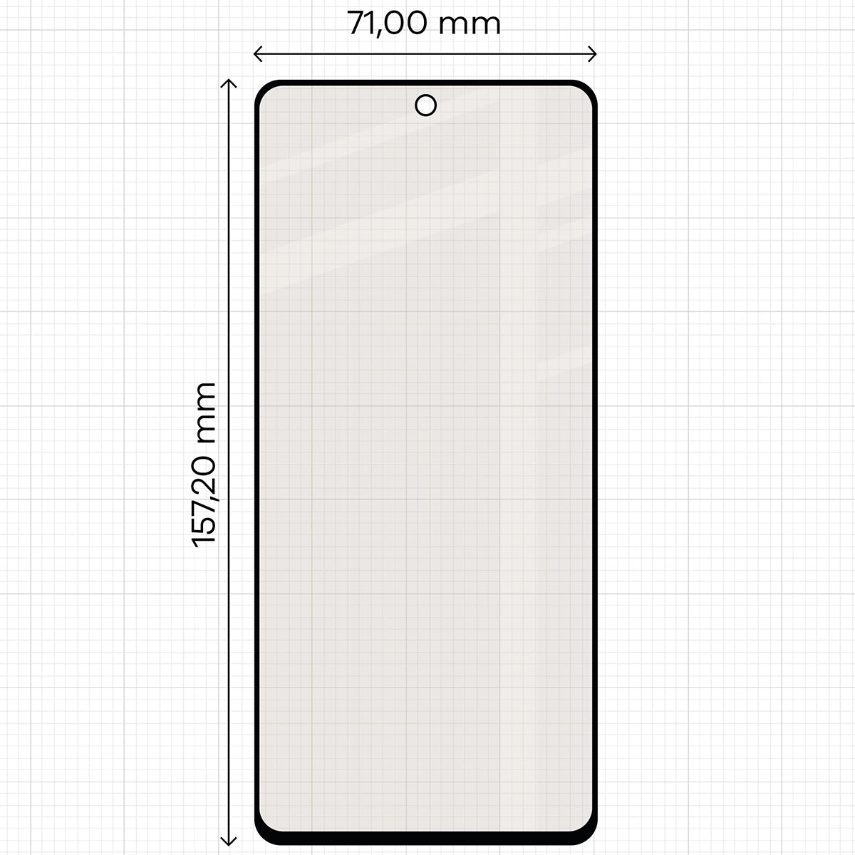 Mattes Hartglas für Motorola Moto G86 5G / G86 Power 5G, Bizon Glass Matte Duo, Schwarzer Rahmen, 2 Stück