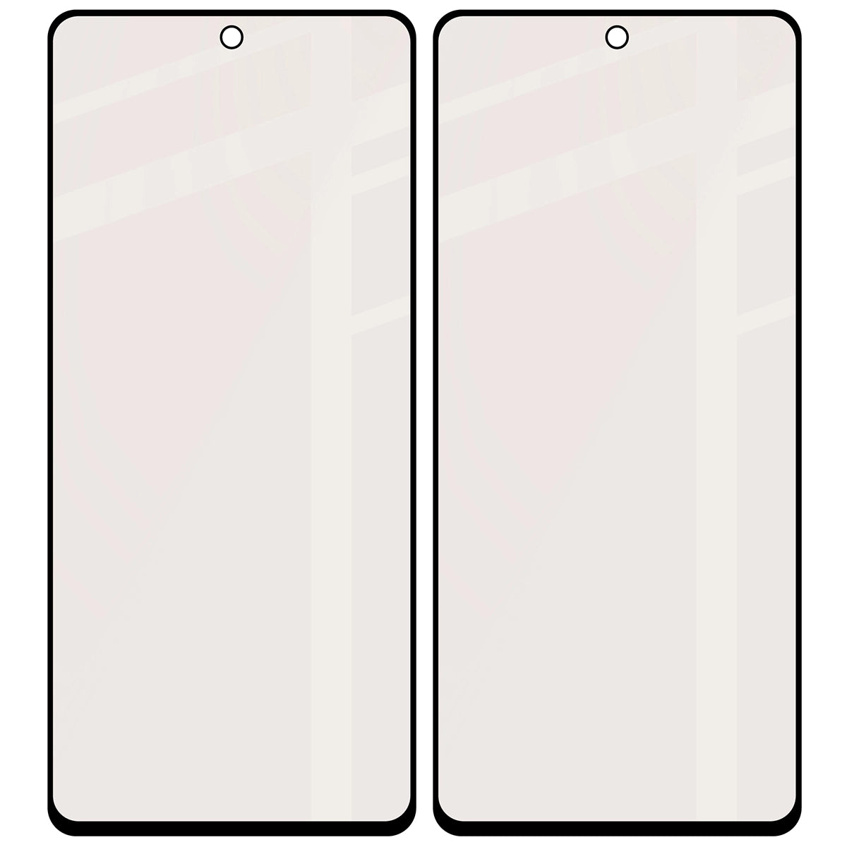 Mattes Hartglas für Motorola Moto G86 5G / G86 Power 5G, Bizon Glass Matte Duo, Schwarzer Rahmen, 2 Stück