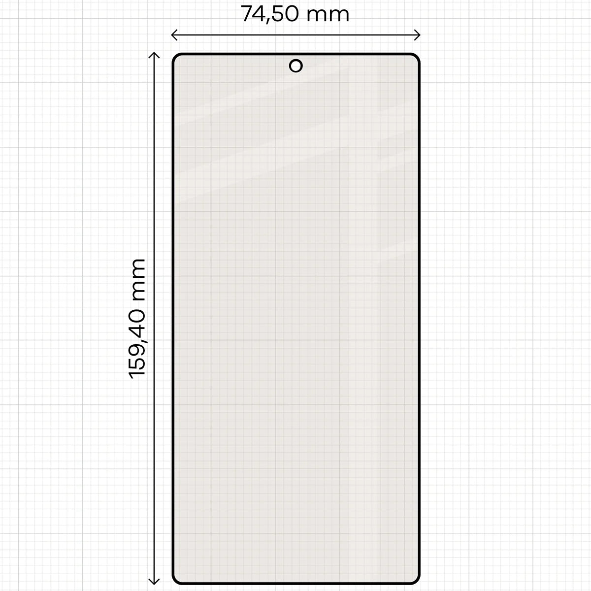 Mattes Hartglas für Galaxy S25 Ultra, Bizon Glass Matte Duo, Schwarzer Rahmen, 2 Stück