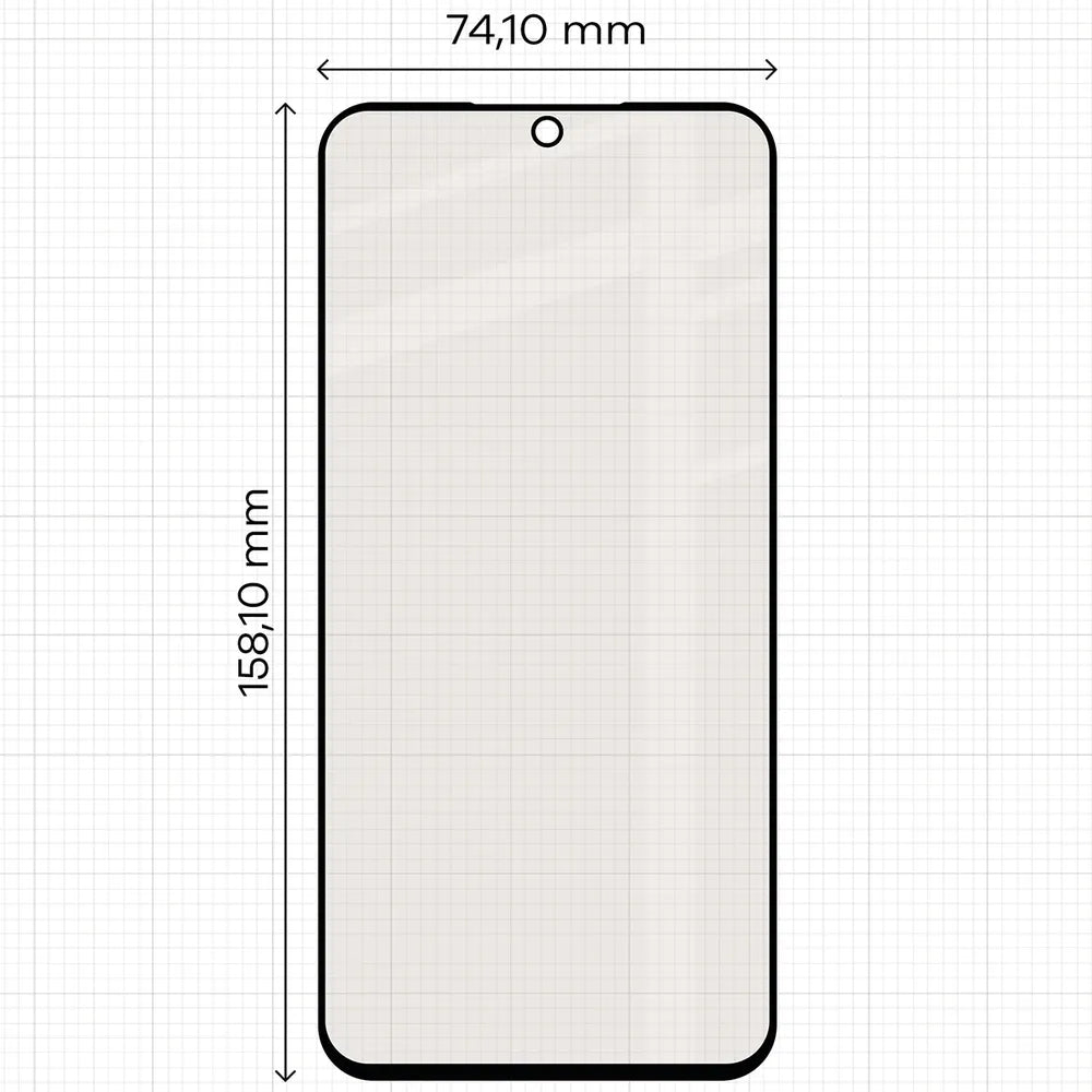 Mattes Hartglas für Galaxy S26 FE / S25 FE, Bizon Glass Matte Duo, Schwarzer Rahmen, 2 Stück (2/4)