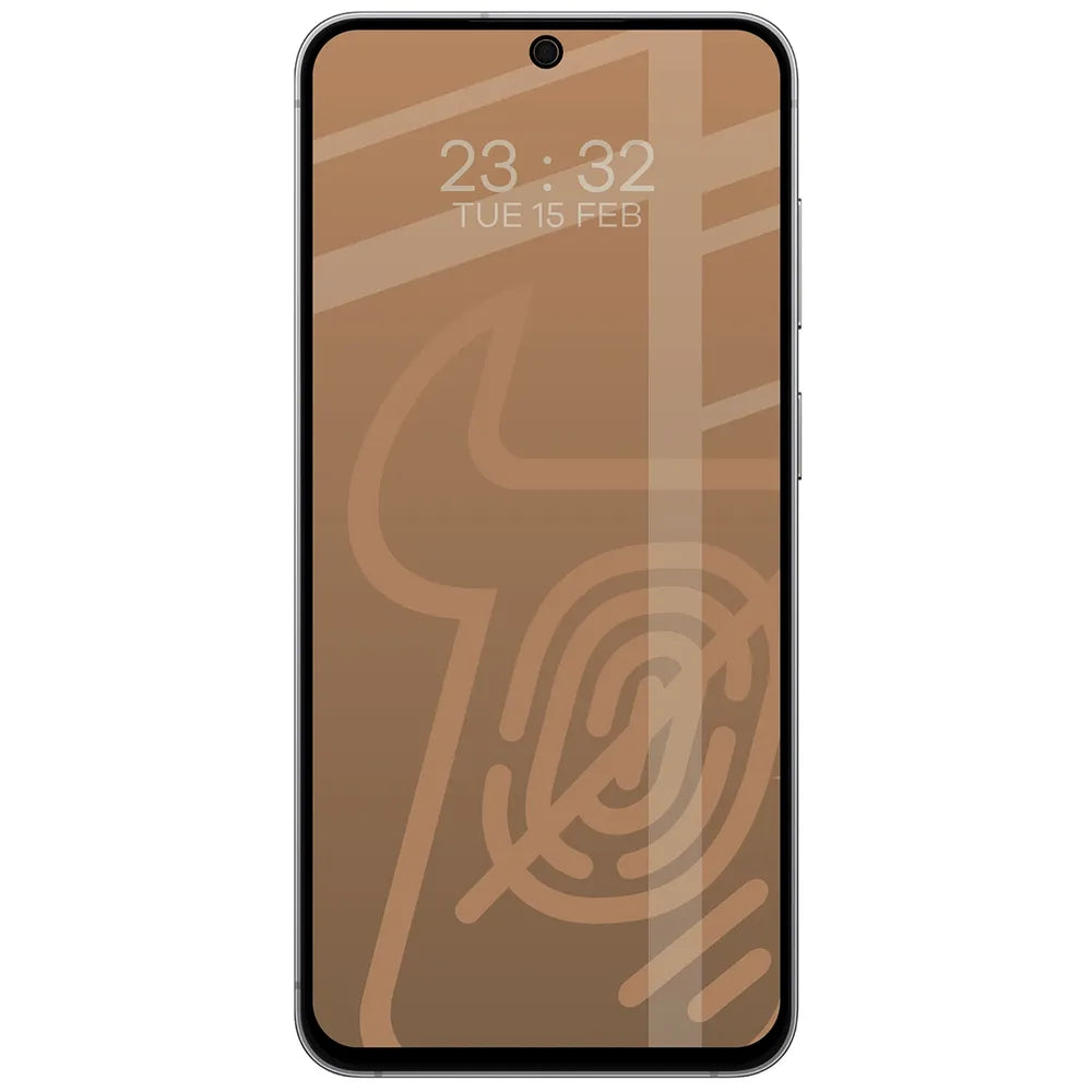 Mattes Hartglas für Galaxy S26 FE / S25 FE, Bizon Glass Matte Duo, Schwarzer Rahmen, 2 Stück (3/4)
