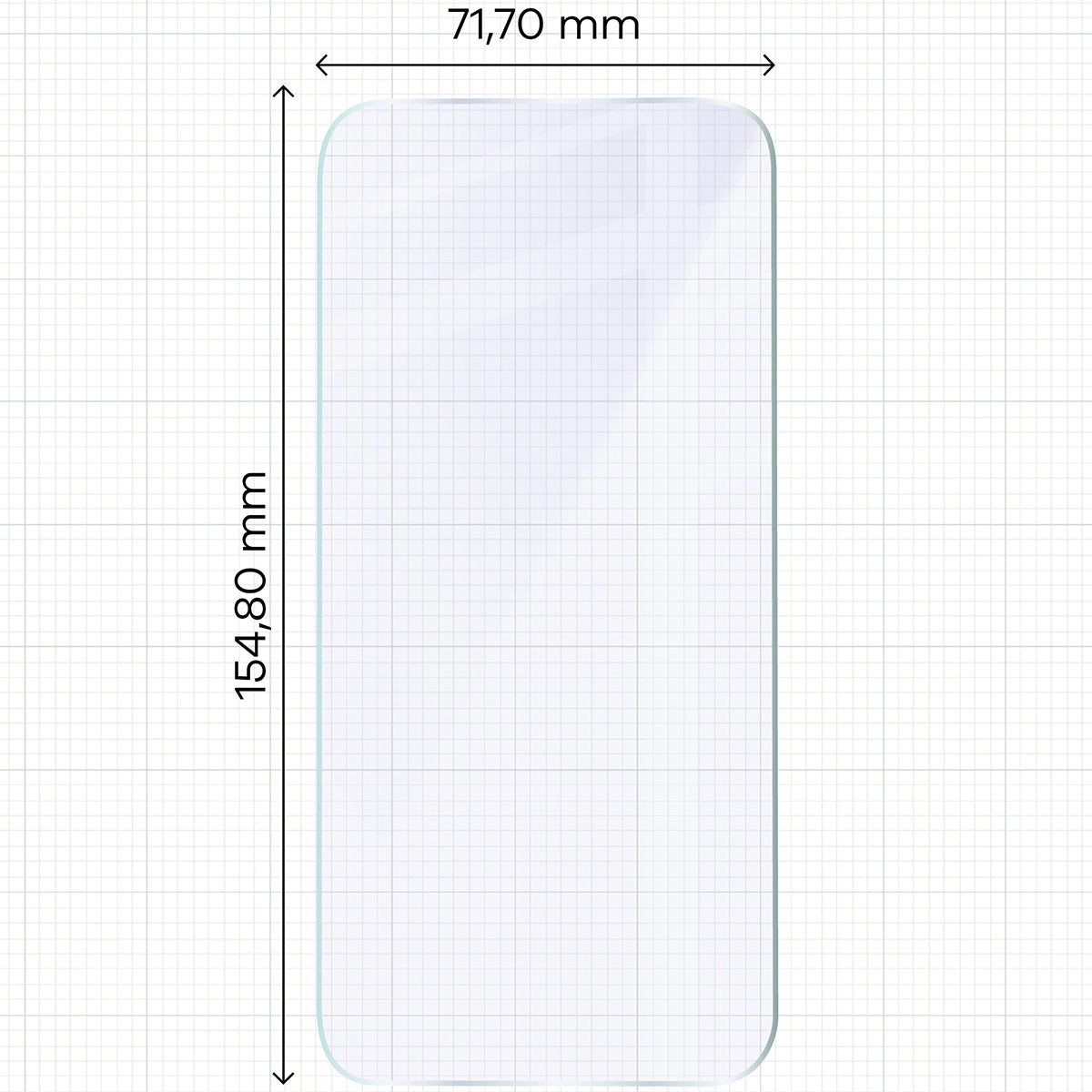 Flexibles Hybridglas für iPhone 15 Plus, Bizon Hybrid Mule