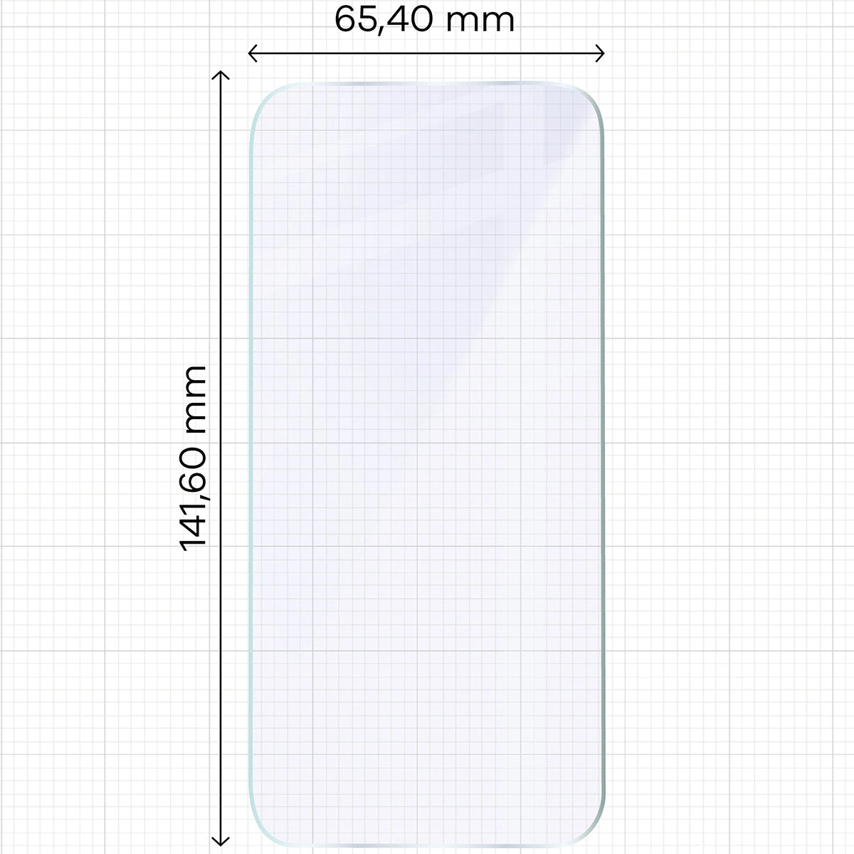 Flexibles Hybridglas für iPhone 15 Pro, Bizon Hybrid Mule